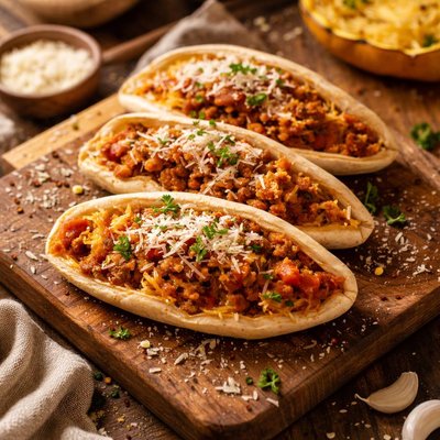 Image of Spaghetti Squash Pitas Ragu