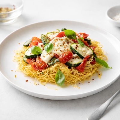 Image of Spaghetti Squash with Vegetables Mozzarella