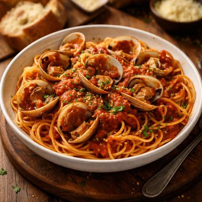 Image of Spaghetti with Brooklyn Red Clam Sauce