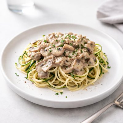 Image of Spaghetti with Creamy Mushroom Sauce