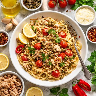 Image of Spaghetti with Italian Tuna Capers