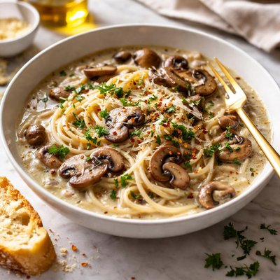 Image of Spaghetti with Mushroom Soup