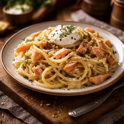Image of Spaghetti with Smoked Salmon and Mascarpone