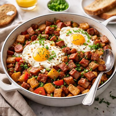 Image of Spam and Egg Breakfast Hash