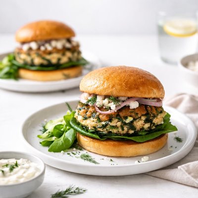 Image of Spanakopita Burgers