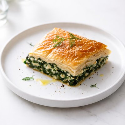 Image of Spanakopita Greek Spinach and Feta Pie
