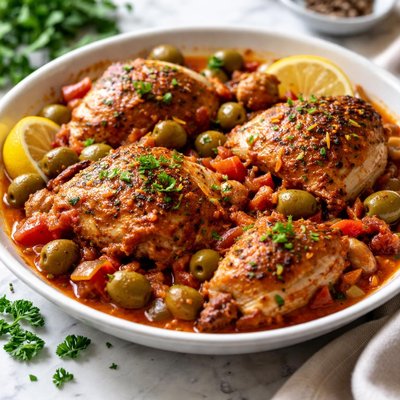 Image of Spanish Chicken with Olives for the Crock Pot