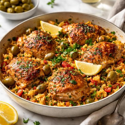 Image of Spanish Chicken with Rice and Olives