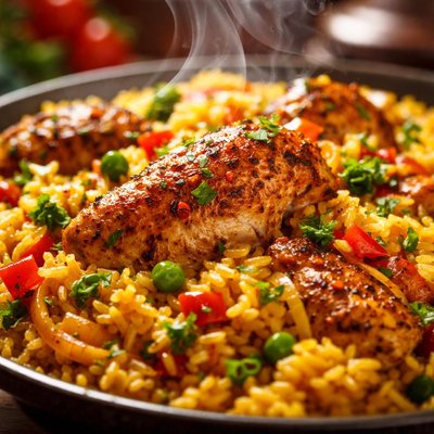 Image of Spanish Chicken with Yellow Rice