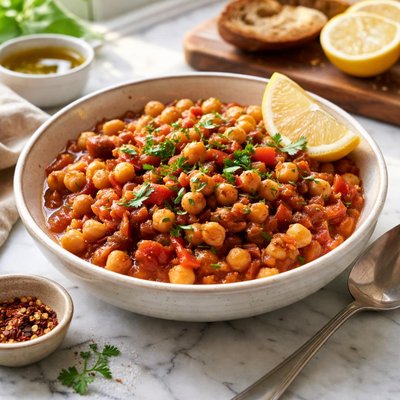 Image of Spanish Garbanzo Beans and Tomatoes