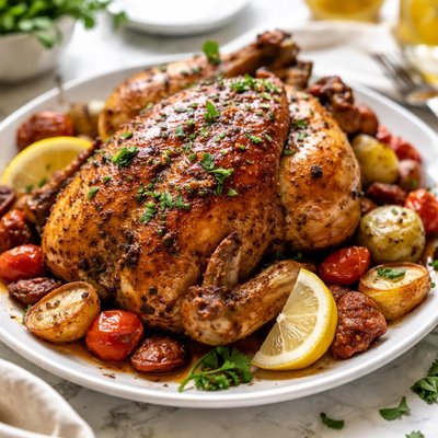 Image of Spanish Oven Baked Roast Chicken