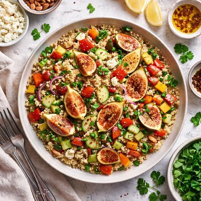 Image of Spanish Quinoa with Figs and Pimientos