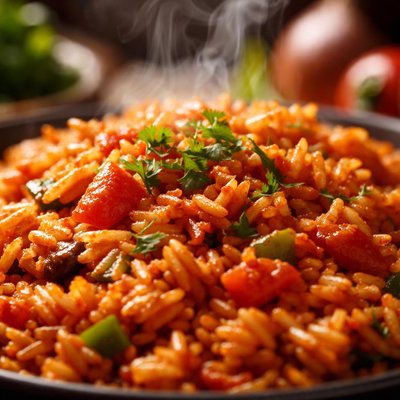 Image of Spanish Rice Using Tomato Sauce