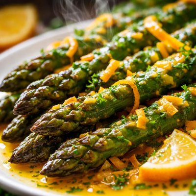 Image of Spanish Tapas Asparagus W Orange and Lemon Sauce