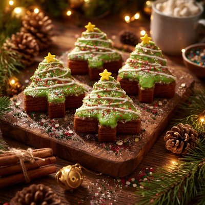 Image of Sparkling Christmas Tree Cakes