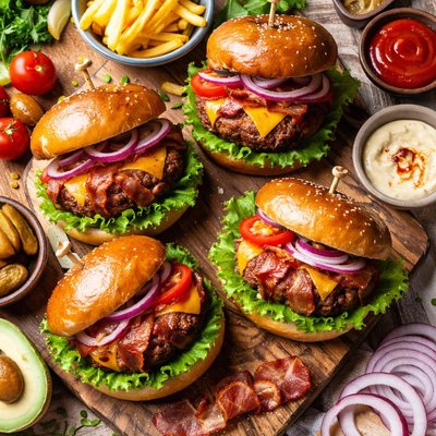 Image of Special Bacon Wrapped Burgers