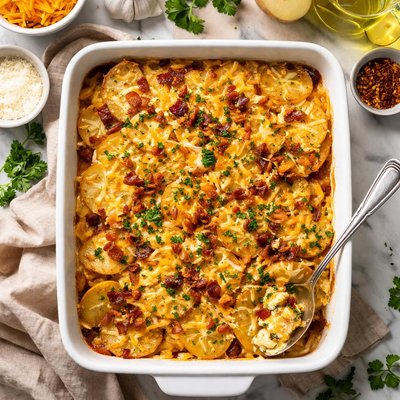 Image of Special Garlic Cheese Potato Casserole