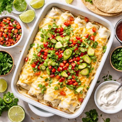 Image of Speedy White Chicken Enchiladas