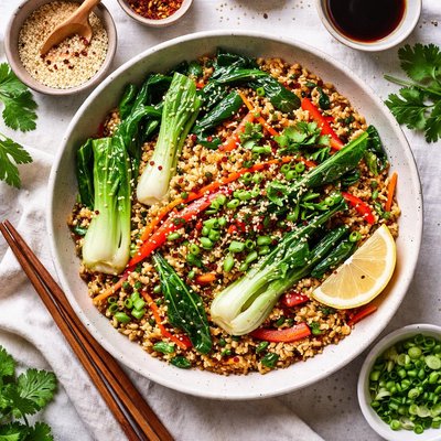 Image of Spelt with Sesame and Bok Choy