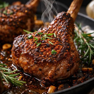 Image of Spice Rubbed Lamb Chops Pan Sauteed