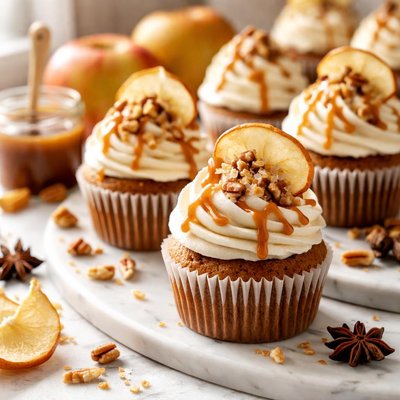 Image of Spiced Apple Cupcakes with Salted Caramel Buttercream