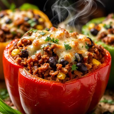 Image of Spiced Beef Stuffed Bell Peppers