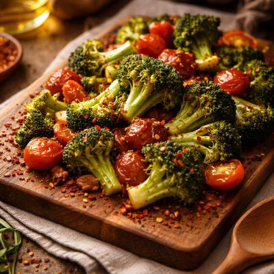 Image of Spiced Broccoli and Tomatoes