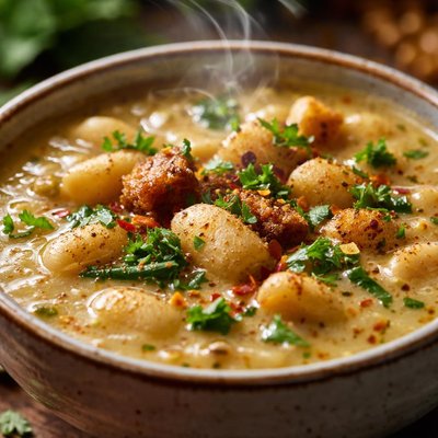 Image of Spiced Celeriac and Butter Bean Soup