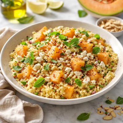 Image of Spiced Couscous with Cantaloupe