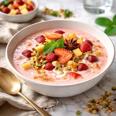 Image of Spiced Fruit and Cream Soup