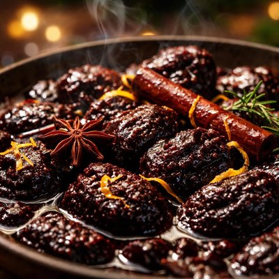 Image of Spiced Italian Plums Prunes in Port