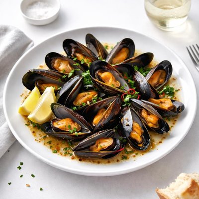 Image of Spiced Mussels in White Wine