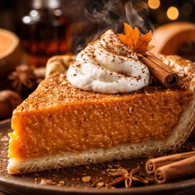 Image of Spiced New England Sweet Potato Pie with a Bourbon Kick