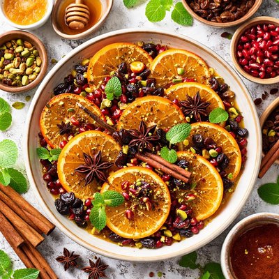 Image of Spiced Oranges Raisins Al Burtugal Wal Zabib Al Mutabal