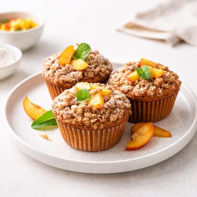 Image of Spiced Peach Muffins