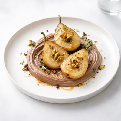 Image of Spiced Pears with Chocolate Mascarpone