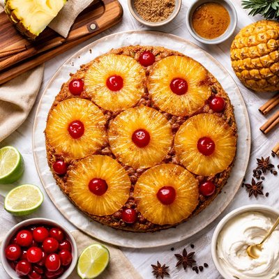 Image of Spiced Pineapple Upside Down Cake
