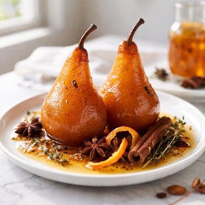 Image of Spiced Poached Pears