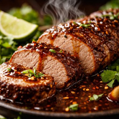 Image of Spiced Pork Tenderloin with Maple Chipotle Sauce