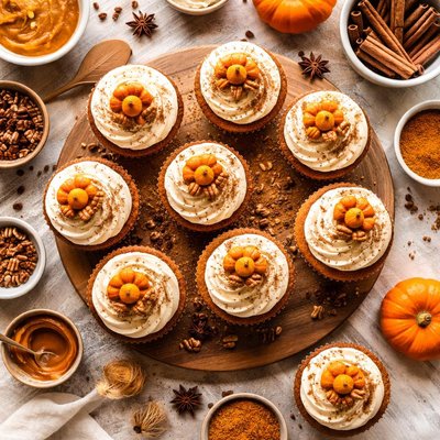 Image of Spiced Pumpkin Cupcakes