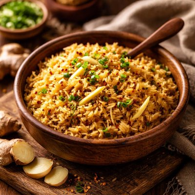 Image of Spiced Rice with Fresh Ginger