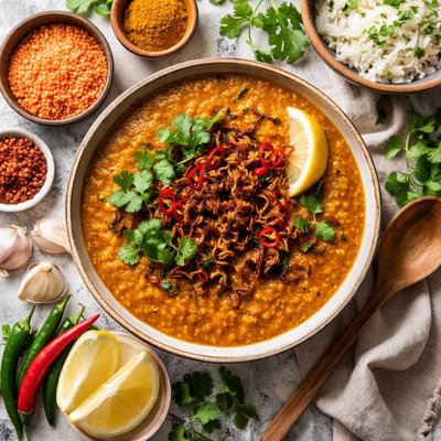 Image of Spiced Up Red Lentils Masoor Dal