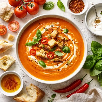 Image of Spicy and Creamy Tomato Soup