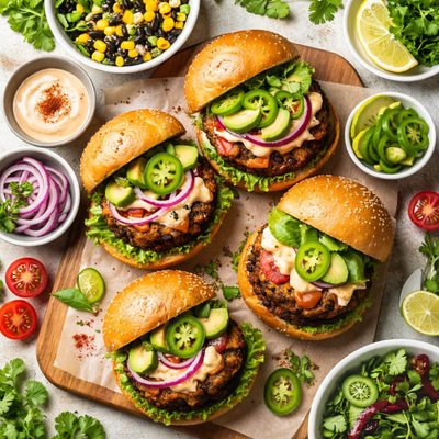 Image of Spicy Bean Burgers