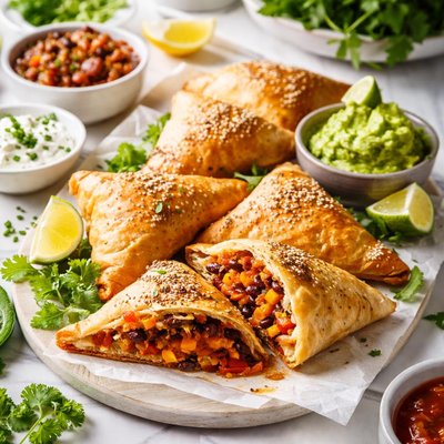 Image of Spicy Bean Turnovers with Variations