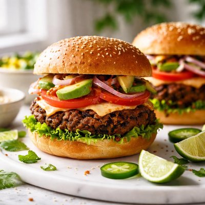 Image of Spicy Black Bean Burgers