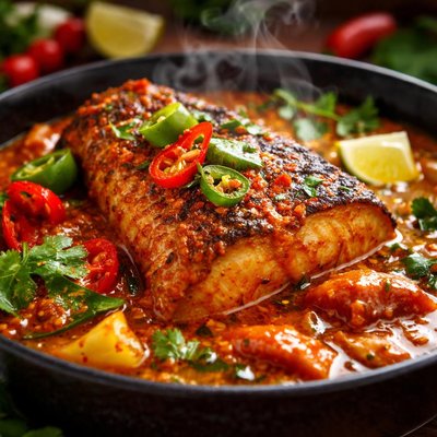 Image of Curry de Carpa Picante sin Azúcar