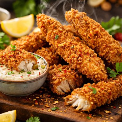 Image of Spicy Catfish Tenders with Cajun Tartar Sauce