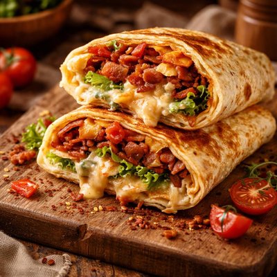 Image of Spicy Cheeesy Blt Egg Wrap