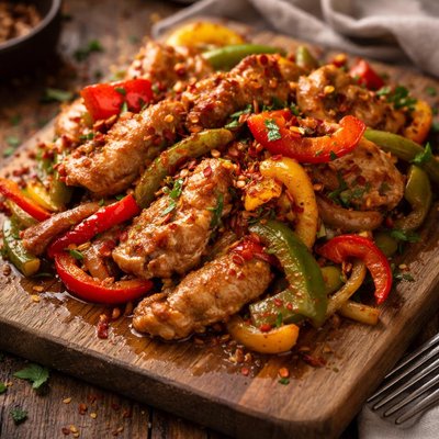 Image of Spicy Chicken and Peppers